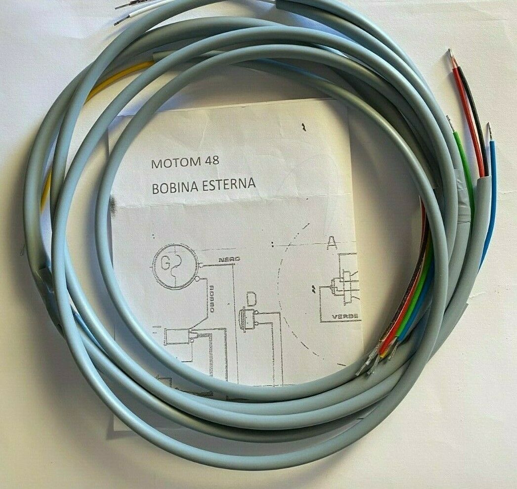 IMPIANTO ELETTRICO ELECTRICAL WIRING MOTO MOTOM 48 BOBINA ESTERNA GUAINA GRIGIA